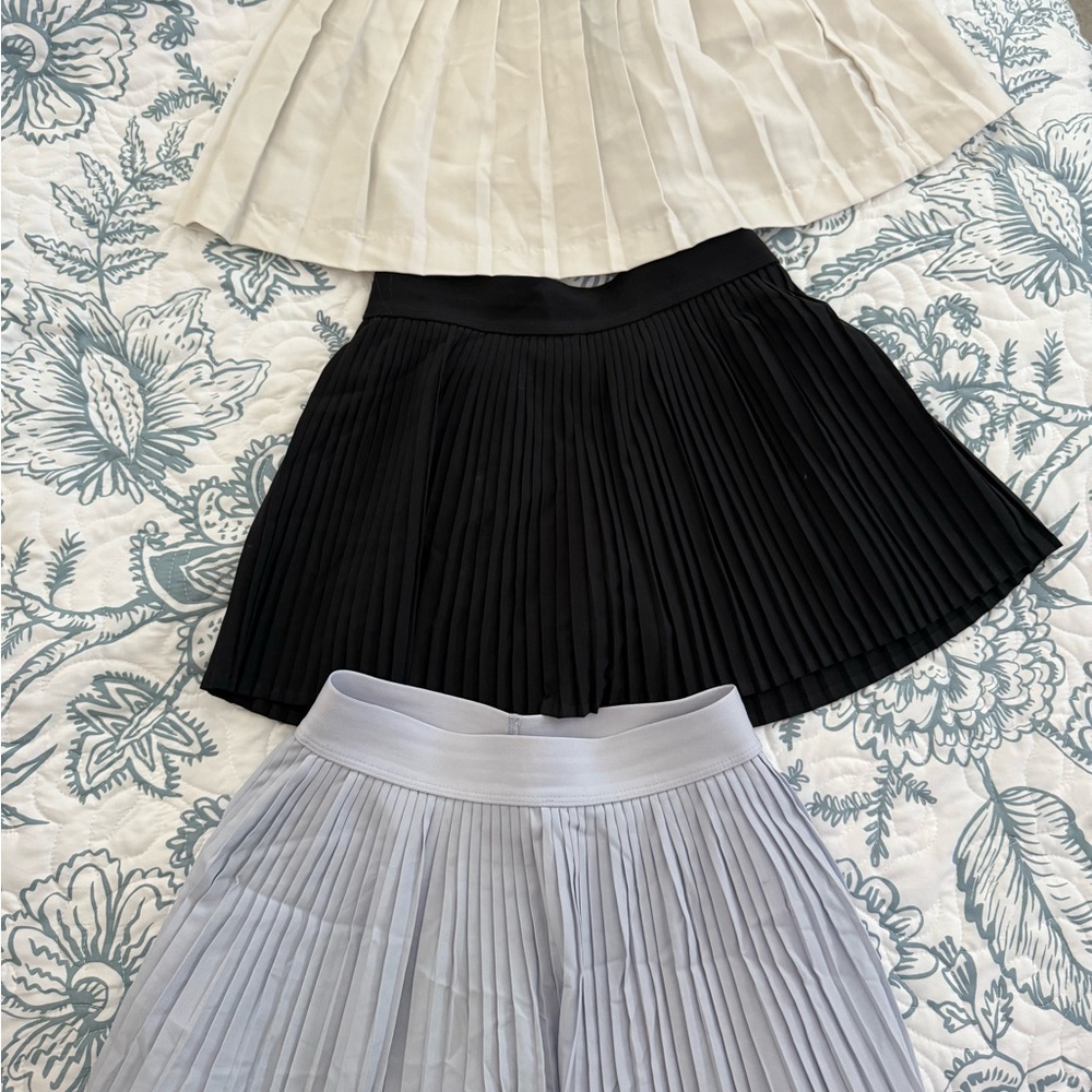Activewear* Skirt Set - Black, light blue, Cream and bright pink (see all pics)